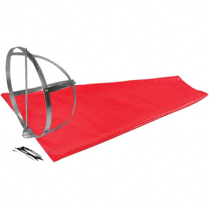 PRO-SAFE Traffic Flags & Wind Socks, Type: Wind Sock Hardware Kit, Flag Height (Inch): 96, Overall Height (Inch): 96, Color: Orange, Material: Vinyl-Coated Nylon, Flag Width (Inch): 20 03-WS-8KT - 31619109