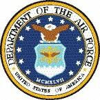 AccuformNMC Pack of 25 Department Of The Air Force, Hard Hat Labels Round, Gold, Brown, Blue & Black on White, 0.004" Thick, Indoor or Outdoor, Adhesive Backed, For Accident Prevention HH151R - 37663796