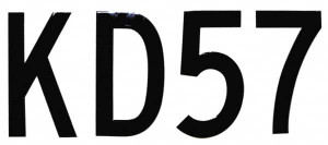 Made in USA Letter Label Legend: V, English, 8" Wide, Black, Pressure Sensitive Vinyl DBV-8-V-10 - 36935120