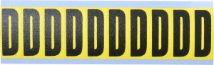 Made in USA Letter Label Legend: D, English, 2-1/4" Wide, Pressure Sensitive Vinyl Coated Cloth SB5-D - 36944296