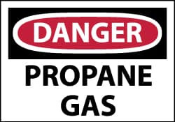 AccuformNMC 5 Qty 1 Pack Hazardous Materials Label, Header: DANGER Legend: Danger - Propane Gas, English, 5 x 3", Red, Black, White, Pressure Sensitive Vinyl D84AP - 74737511