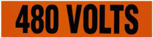 AccuformNMC 25 Qty 1 Pack Electrical Markers Label Legend: 2400 Volts, English, 4-1/2 x 1-1/8", Black, Orange, Pressure Sensitive Vinyl JL22012O - 74761339