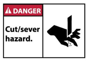 NMC 5 Qty 1 Pack Accident Prevention Label, Header: DANGER Legend: Danger - Cut/Sever Hazard, Graphic: Hand with Blade Cutting into it, English, 5 x 3", Red, Black, White, Pressure Sensitive Vinyl DGA22AP - 76492792 NMC 5 Qty 1 Pack Accident Prevention Label, Header: DANGER Legend: Danger - Cut/Sever Hazard, Graphic: Hand with Blade Cutting into it, English, 5 x 3", Red, Black, White, Pressure Sensitive Vinyl DGA22AP - 76492792
