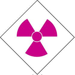 AccuformNMC 5 Qty 1 Pack Safety & Facility Label Graphic: Radioactive, 3-3/4 x 3-3/4", Black, White, Pressure Sensitive Vinyl DCL153 - 79616926
