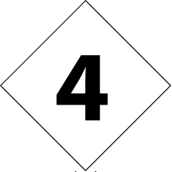 AccuformNMC 5 Qty 1 Pack Hazardous Materials Label Legend: Number, English, 3-3/4 x 3-3/4", Black, White, Pressure Sensitive Vinyl DCN34 - 79616975
