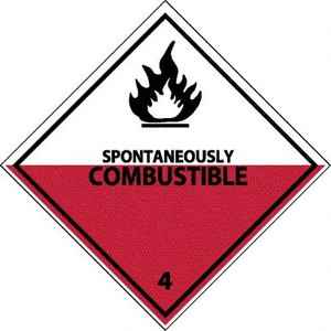 AccuformNMC 25 Qty 1 Pack Spontaneously Combustible DOT Shipping Label 4" High x 4" Wide DL21AP - 63375703