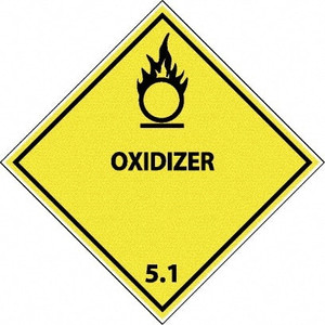 AccuformNMC 25 Qty 1 Pack Oxidizer DOT Shipping Label 4" High x 4" Wide DL14AP - 63375729