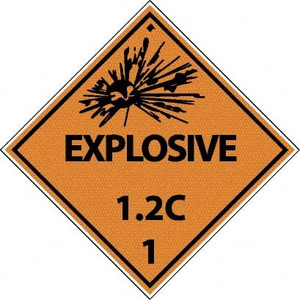 AccuformNMC 25 Qty 1 Pack Explosive 1.2C DOT Shipping Label 4" High x 4" Wide DL43AP - 63375968