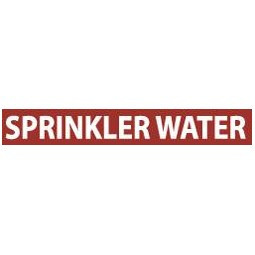 AccuformNMC Pipe Marker with Sprinkler Water Legend and No Graphic 3/4 to 1-1/4" Pipe Outside Diam, White on Red C1242R - 76999804