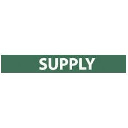 AccuformNMC Pipe Marker with Supply Legend and No Graphic 3/4 to 1-1/4" Pipe Outside Diam, White on Green C1255G - 76999861