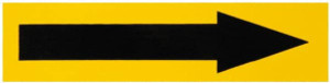 AccuformNMC Pipe Marker with No Legend and Arrow Graphic 3/4 to 1-1/4" Pipe Outside Diam, Black on Yellow HL22050Y - 88991245
