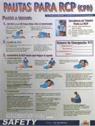 AccuformNMC 18" Wide x 24" High Laminated Paper CPR Information Poster Spanish SPPST004 - 08515140