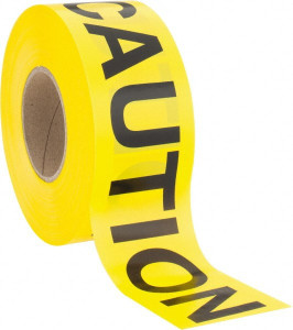 AccuformNMC 1,000 ft. Long x 3" Wide Roll, Polyethylene, Black & Yellow Barricade Tape Message: CAUTION PT1 - 00322727
