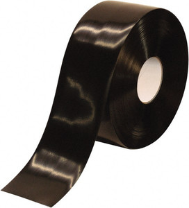 PRO-SAFE 4" x 100 ft. PVC Floor & Egress Tape 50 mil, Black, Solid Color, General Traffic PRO-4RBLK - 55224877