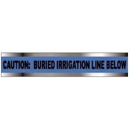 AccuformNMC Caution: Buried Irrigation Line Below, Detectable Underground Tape 1,000 Ft. Long x 3 Inch Wide Roll, Polyethylene on Aluminum, 5 mil Thick, Blue DT3 BIRR - 74757501