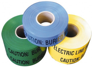 AccuformNMC Caution: Buried Sewer Line Below, Underground Tape 1,000 Ft. Long x 3 Inch Wide Roll, Polyethylene, 4 mil Thick, Green ND3 GS - 74987744
