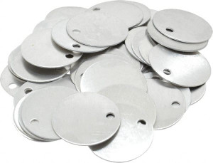 C.H. Hanson 1-1/2 Inch Diameter, Round, Aluminum Blank Metal Tag Blank, 50 Pieces 1098A-50 - 36929537