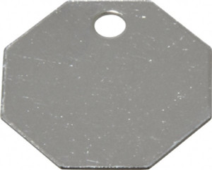 C.H. Hanson 1-1/4 Inch Diameter, Octagonal, Stainless Steel Blank Metal Tag Blank, 25 Pieces 947S-25 - 36929651
