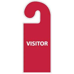 AccuformNMC 8-1/4 Inch High x 3-1/4 Inch Wide, Visitor Parking/Vehicle Hang Tag 1 Side, Plastic, Red, English VHT3 - 82737701