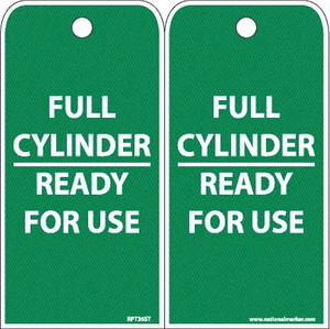 AccuformNMC Pack of (25) 6" High x 3" Long, FULL CYLINDER-READY FOR USE, English Safety & Facility Accident Prevention Tags 2 Sides, White Poly RPT36ST - 33650003