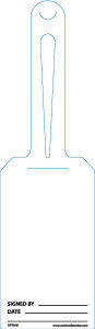 AccuformNMC Pack of (25) 11-1/4" High x 3-1/4" Long, Blank, English Safety & Facility Blank Tags White Unrippable Vinyl RPTHW - 39746011