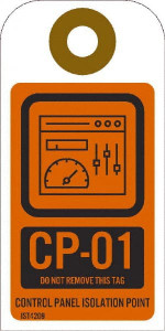 AccuformNMC Pack of (10) 4" High x 2" Long, CP - 01 THRU CP - 10 DO NOT REMOVE THIS TAG CONTROL PANEL ISOLATION POINT, English Safety & Facility Energy Isolation Tags 1 Side, Orange Unrippable Vinyl IST4209 - 46171161