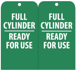 AccuformNMC 25 Qty 1 Pack 3" High x 6" Long, FULL CYLINDER-READY FOR USE, English Safety & Facility Accident Prevention Tag Tag Header: Notice, 2 Sides, Green & White Unrippable Vinyl RPT36G - 72310188