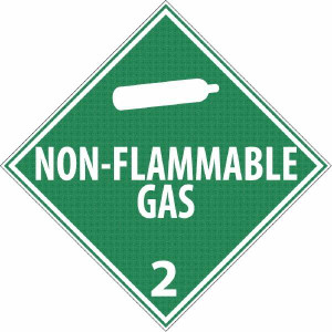 AccuformNMC 10-3/4" Wide x 10-3/4" High, Rigid Plastic Placard White on Green, UV Resistant, Chemical Resistant, Graffiti Proof DL6R - 63374730