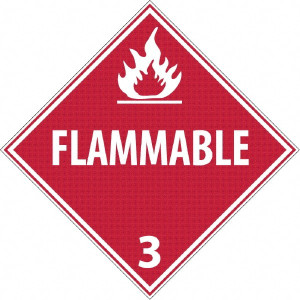 AccuformNMC 10-3/4" Wide x 10-3/4" High, Rigid Plastic Placard White on Red, UV Resistant, Chemical Resistant, Graffiti Proof DL158R - 63374755