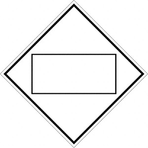 AccuformNMC 10-3/4" Wide x 10-3/4" High, Rigid Plastic Placard Black on White, UV Resistant, Chemical Resistant, Graffiti Proof DL61BR - 63375323