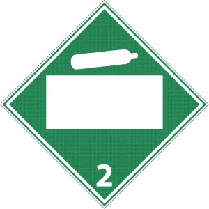 AccuformNMC 10-3/4" Wide x 10-3/4" High, Rigid Plastic Placard White on Green, UV Resistant, Chemical Resistant, Graffiti Proof DL6BR - 63375364