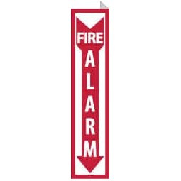 AccuformNMC Fire Alarm, Plastic Fire Sign 4" Wide x 18" High TV42 - 05244579