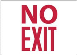 AccuformNMC No Exit, Plastic Exit Sign 10" Wide x 7" High, Glow-in-the-Dark GL199R - 05244942
