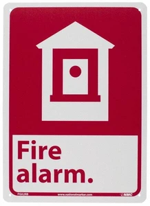 AccuformNMC Fire Alarm, Plastic Fire Sign 10" Wide x 14" High FGA2RB - 05509997