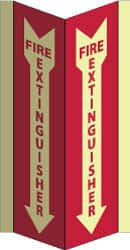 AccuformNMC Fire Extinguisher, Acrylic Fire Sign 8-3/4" Wide x 16" High, Glow-in-the-Dark GLV42 - 08512378
