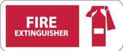 AccuformNMC Fire Extinguisher, Plastic Fire Sign 17" Wide x 7" High, Glow-in-the-Dark GL128R - 08516064