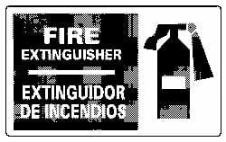 AccuformNMC Fire Extinguisher, Plastic Fire Sign 18" Wide x 10" High, English/Spanish SPSA121R - 63371488