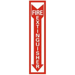 AccuformNMC Fire Extinguisher, Plastic Fire Sign 4" Wide x 18" High MSCM23R - 63373807