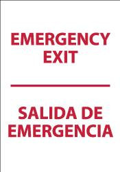 AccuformNMC Emergency Exit, Plastic Exit Sign 14" Wide x 20" High, English/Spanish M699RC - 73070906