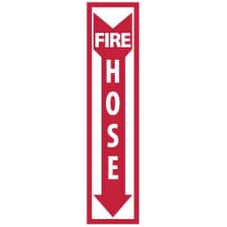 AccuformNMC Fire Hose, Plastic Fire Sign 4" Wide x 18" High FHP8R - 74737701