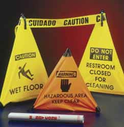 AccuformNMC Caution - Watch Your Step, 18" High, Plastic Floor Sign POP-UP, Yellow, For Accident Prevention HFS5 - 74725961