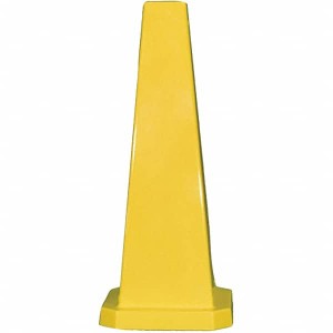 PRO-SAFE Blank - No Legend, 10" Wide x 25" High, Polypropylene Cone Floor Sign Yellow, For Restroom, Janitorial & Housekeeping 03-600-12 - 31476500