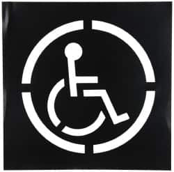 C.H. Hanson 15 Inch Diameter Characters, Handicap Symbol, Plastic Stencil 20 x 20 Inch Overall Size 12416 - 00198697