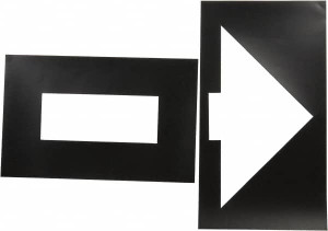 C.H. Hanson Facility Stencils, Type: Graphic/Symbol Only, Message Type: Parking Lot, Legend: Straight Arrow, Character Height (Inch): 8, Graphic Type: Straight Arrow, Stencil Height (Inch): 21 12436 - 00198804