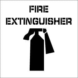 AccuformNMC Fire Extinguisher Stencil 0.06 Inch Thick, Polyethylene, English PMS210 - 63285969