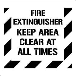 AccuformNMC Fire Extinguisher - Keep Area Clear at All Times Stencil 0.06 Inch Thick, Polyethylene, English PMS233 - 72311160
