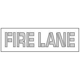AccuformNMC Fire Lane Stencil 4 Inch High x 22 Inch Wide Character x 0.06 Inch Thick, Polyethylene, English PMS41 - 74711821