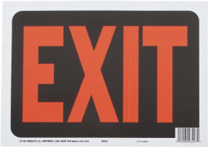 Made in USA "Exit", 9" Long x 12" Wide, Rigid Plastic Safety Sign Use for Workplace/Safety 3003 - 36939221