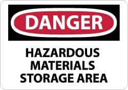 AccuformNMC "Danger - Hazardous Materials Storage Area", 10" Long x 14" Wide, Aluminum Safety Sign Rectangle, 0.04" Thick, Use for Security & Admittance D548AB - 02158319
