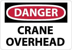 AccuformNMC "Danger - Crane Overhead", 20" Long x 28" Wide, Aluminum Safety Sign Rectangle, 0.04" Thick, Use for Accident Prevention D425AD - 04902771